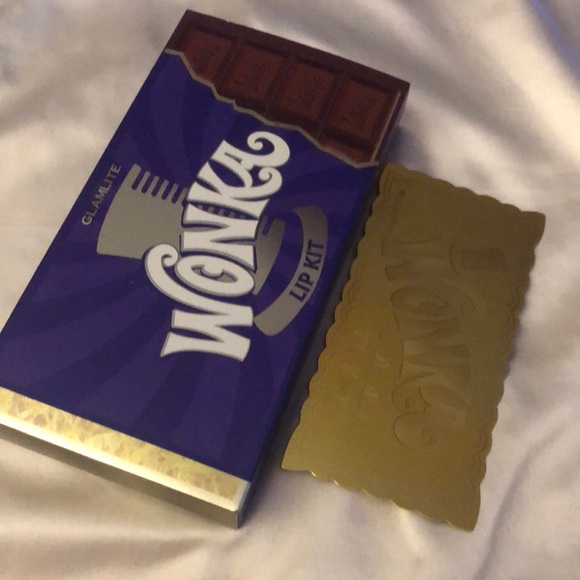 Glamlite Other - Glamlite x Willy Wonka 3PC Lip Kit Liner Lipstick & Lipgloss + Golden Ticket NIB